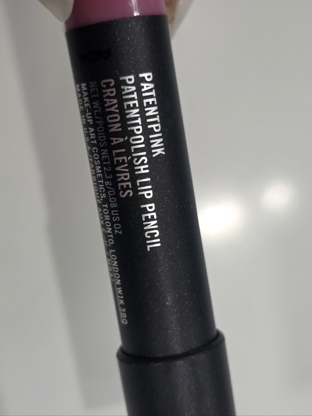 MAC Patentpink Patentpolish Lip Pencil Chubby Crayon Used Discontinued - Picture 5 of 5